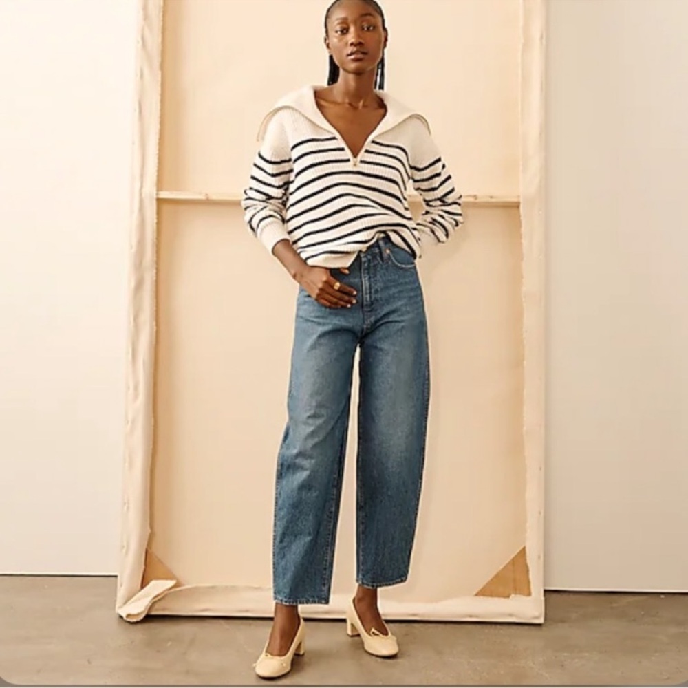 J. Crew High-Rise Tapered Peggy Jeans - Blue